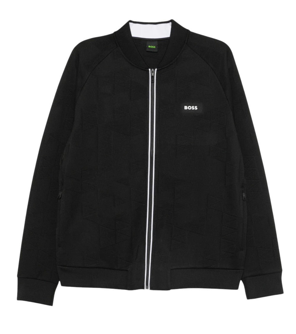 Black Zip Up Logo Sweatshirt 1