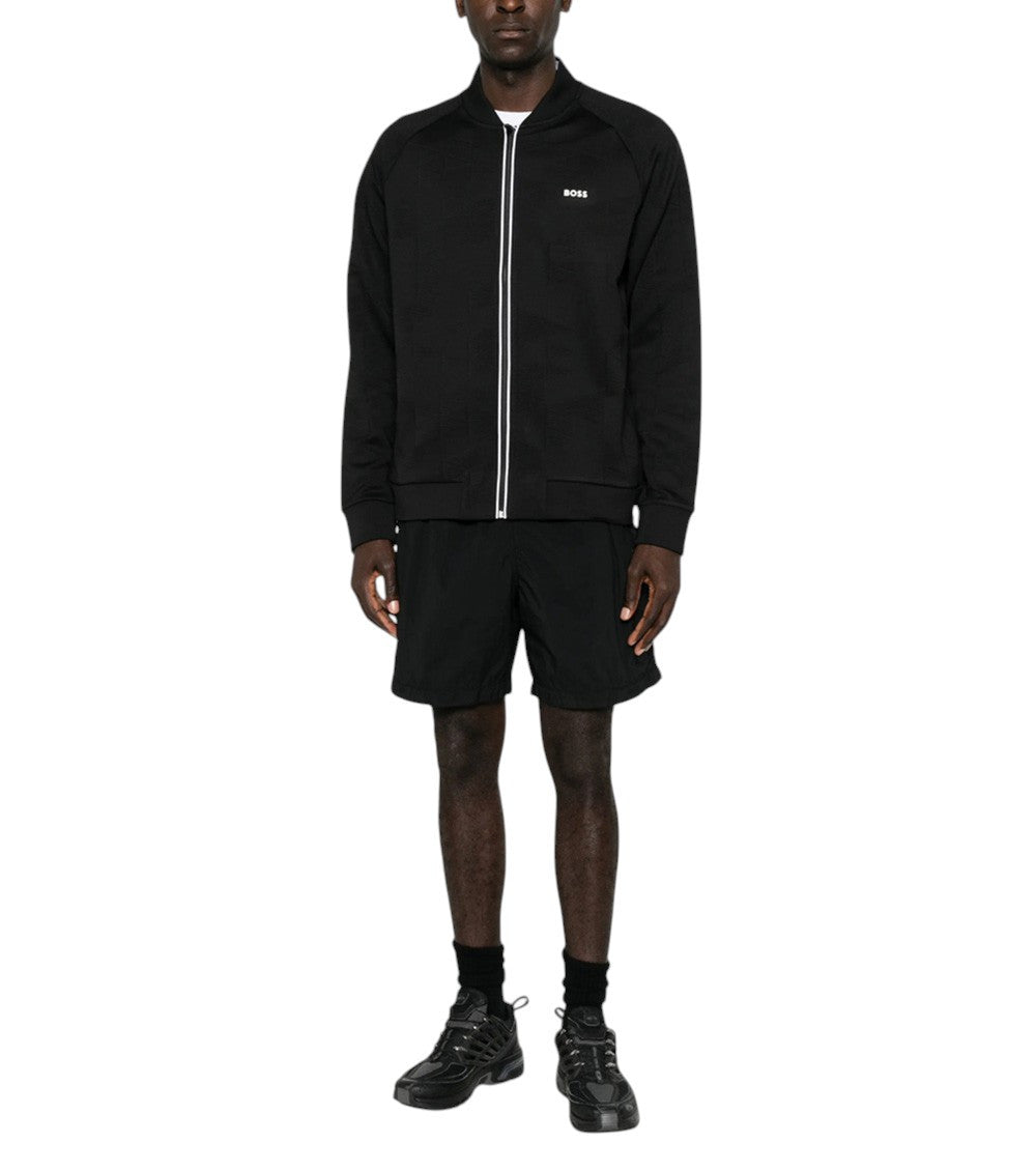 Black Zip Up Logo Sweatshirt 4