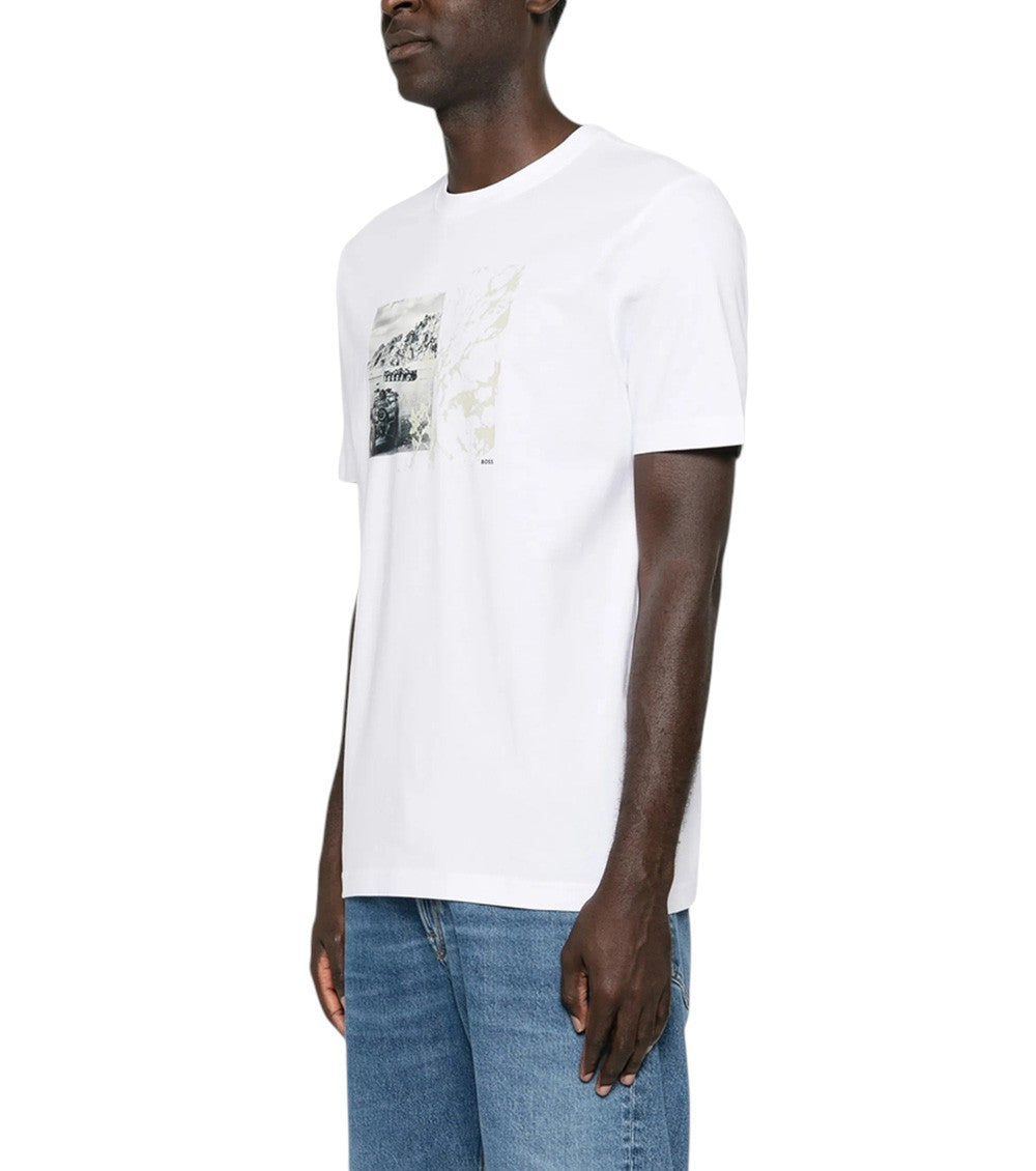 White Graphic Print T-Shirt 2
