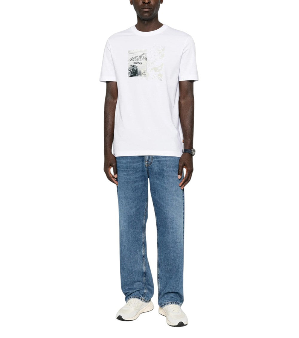 White Graphic Print T-Shirt 4