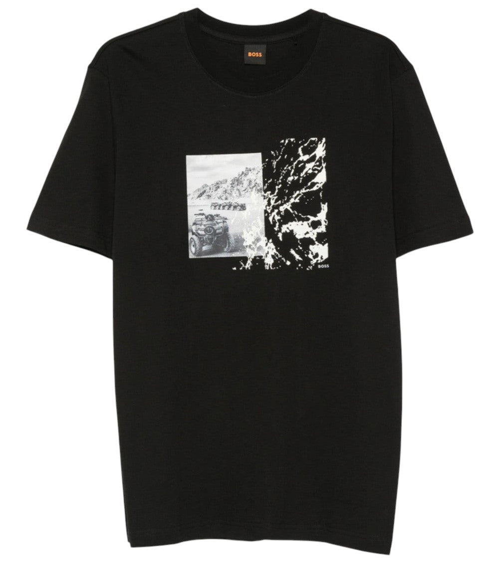 Black Graphic Print T-Shirt 1