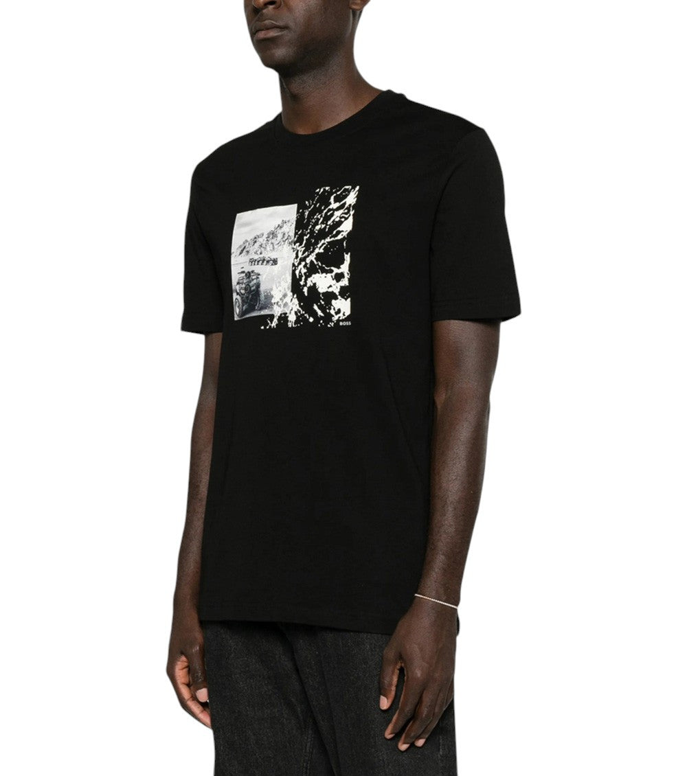 Black Graphic Print T-Shirt 2