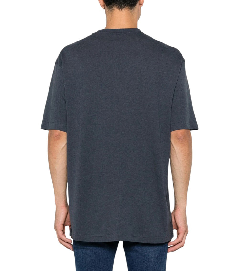 Blue Relaxed Printed T-Shirt 2