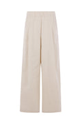 Beige Relaxed Elasticated Pants 1