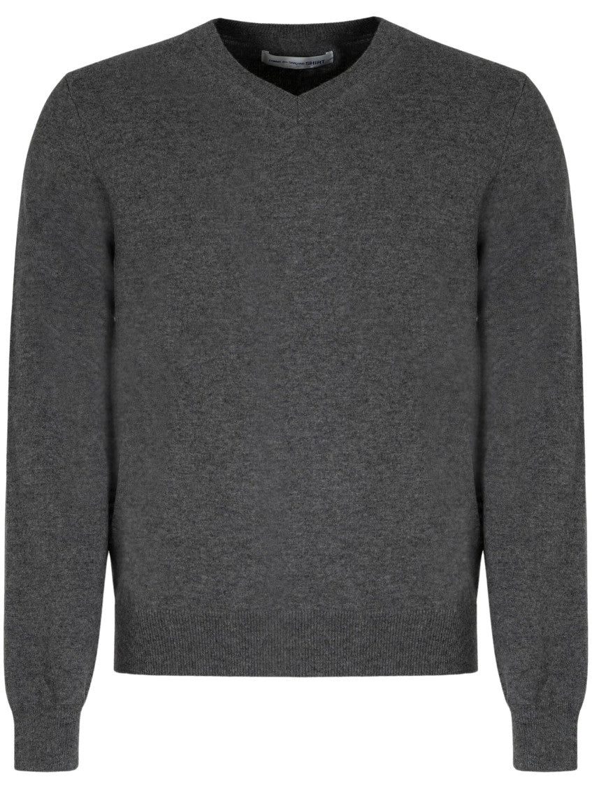 Grey V Neck Sweater 1