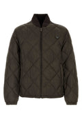 Dark Green Quilted Down Jacket 1