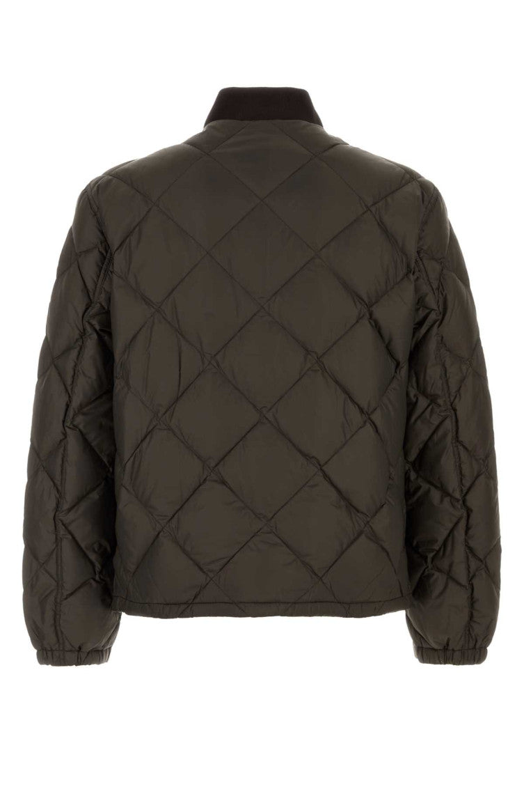 Dark Green Quilted Down Jacket 2
