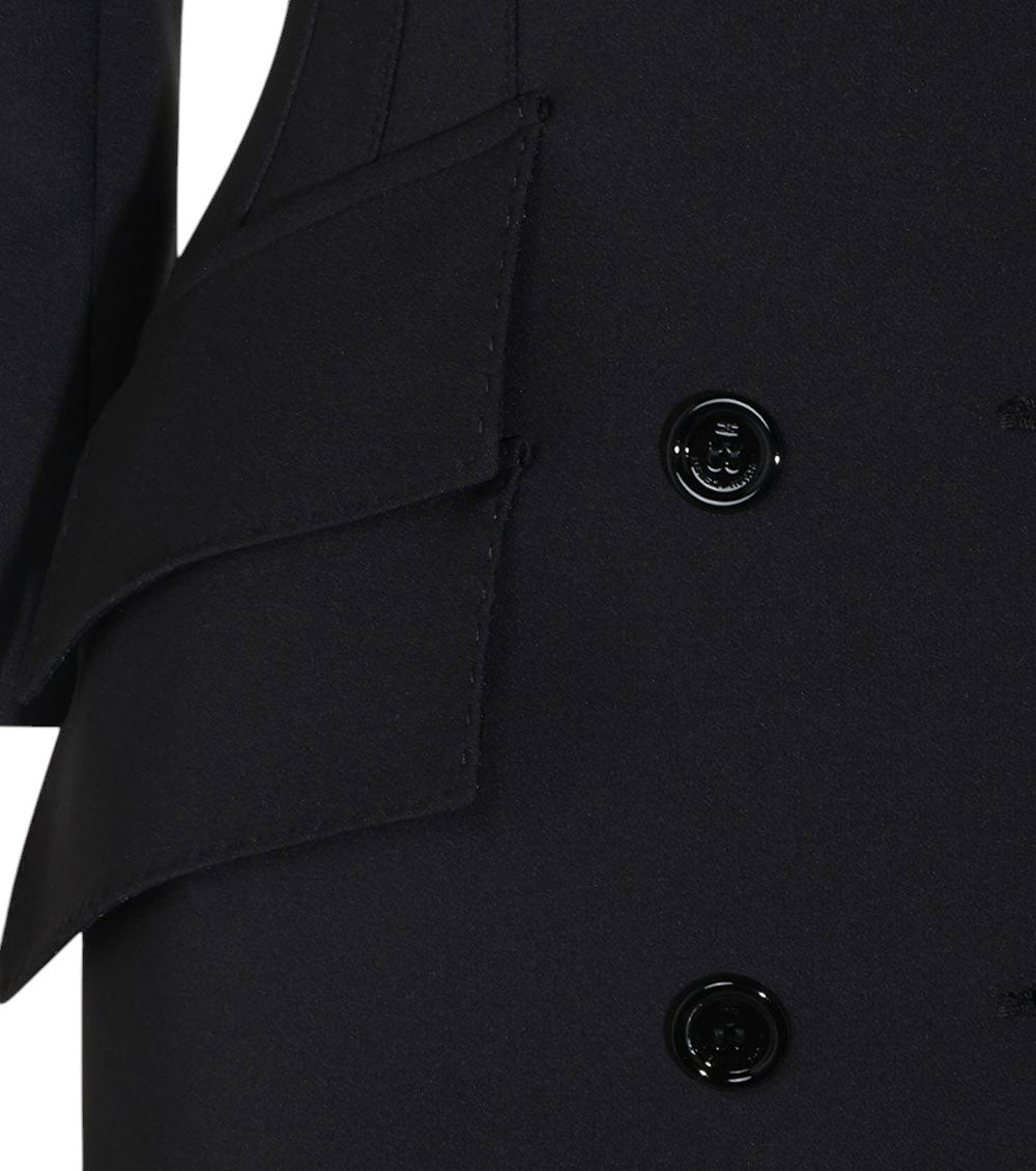 Black Peaked Lapel Blazer Dress 6