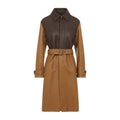 Brown Shirt Collar Trench Coat 1