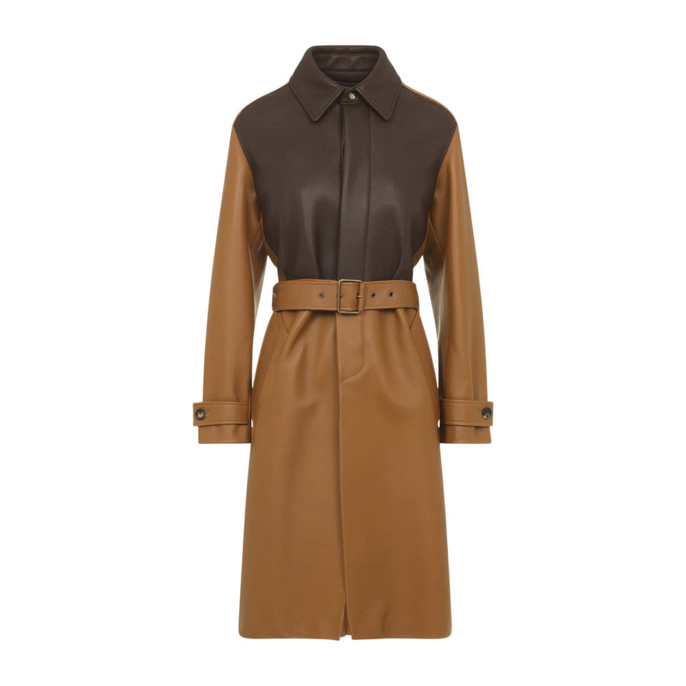 Brown Shirt Collar Trench Coat 2