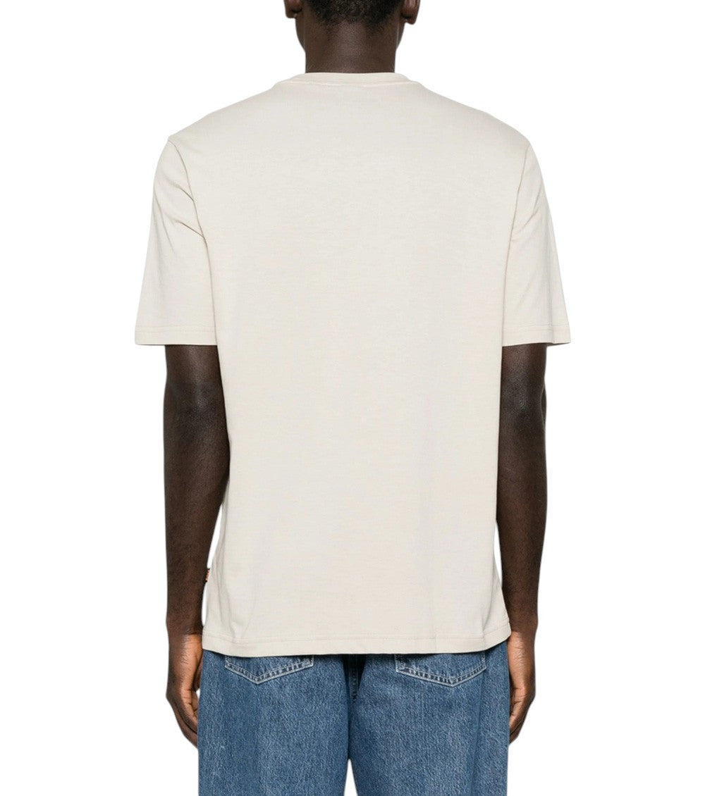 Light Beige Crew Neck T-Shirt 3