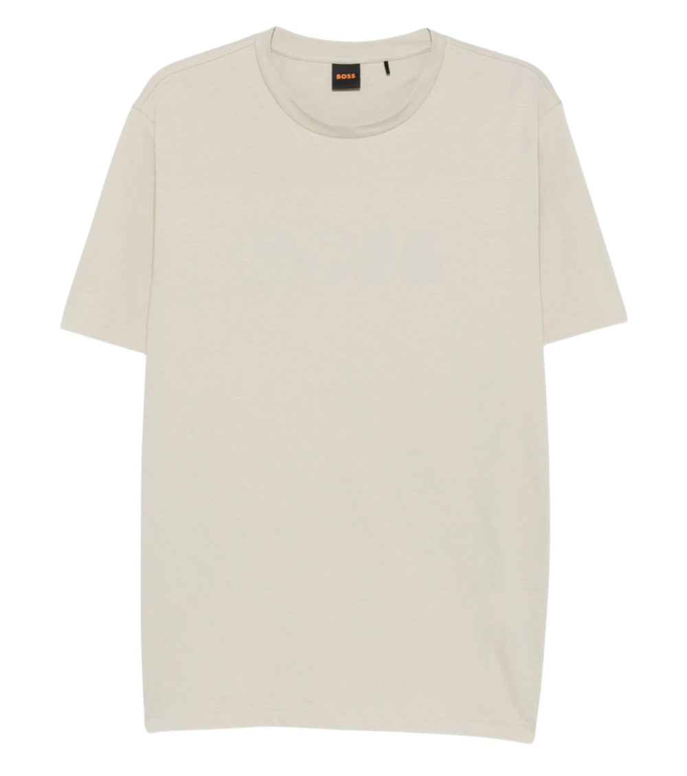 Light Beige Crew Neck T-Shirt 1