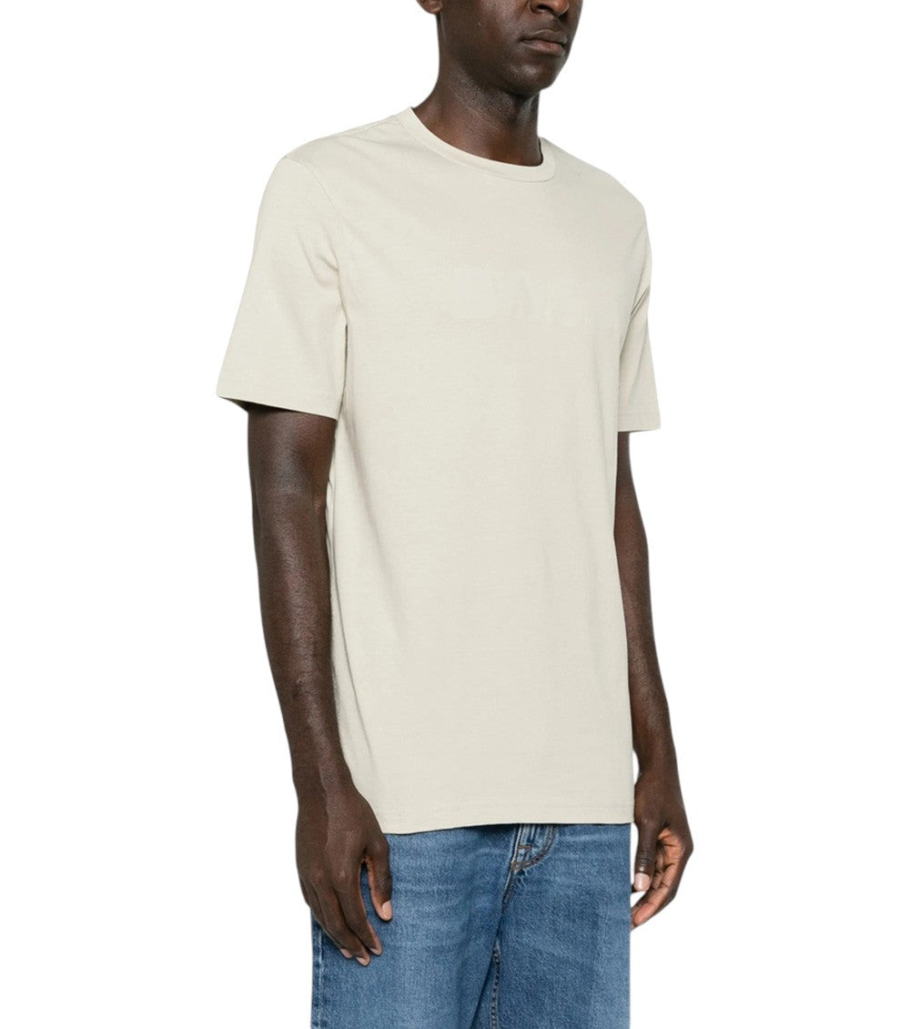 Light Beige Crew Neck T-Shirt 2