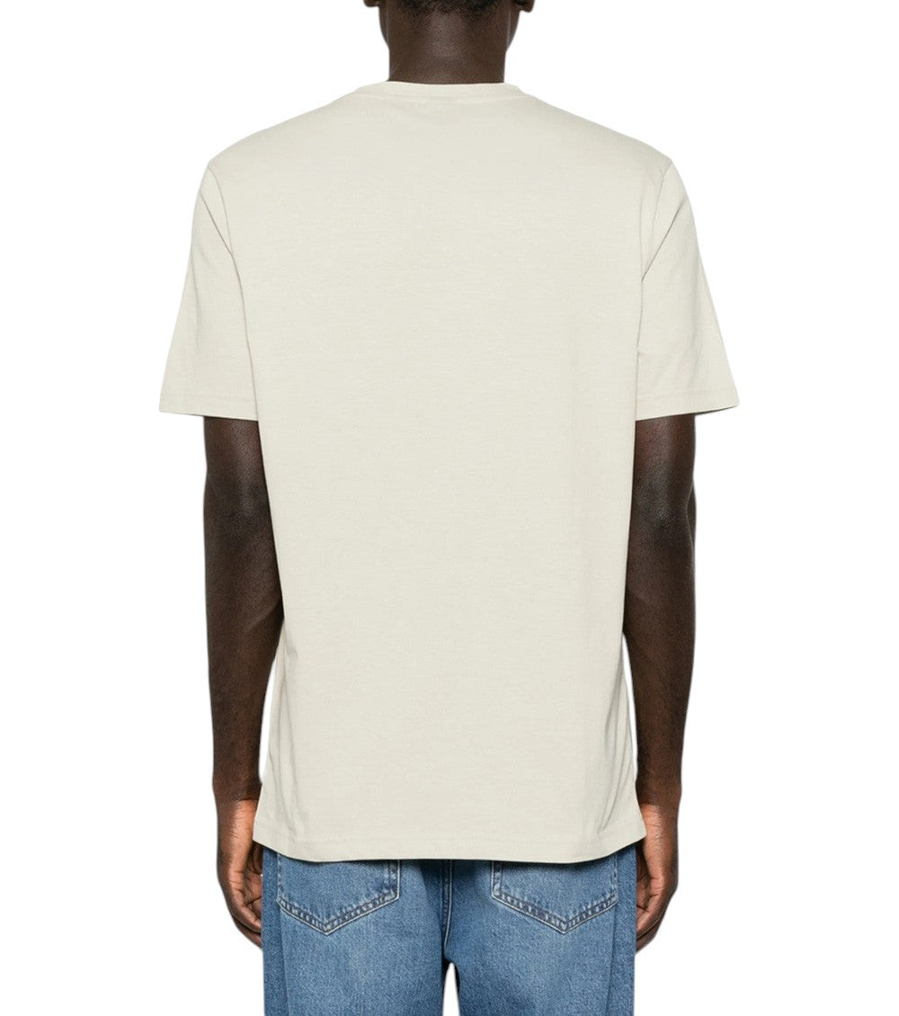 Light Beige Crew Neck T-Shirt 3