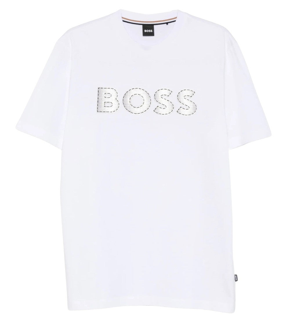 White Crew Neck Logo T-Shirt 1