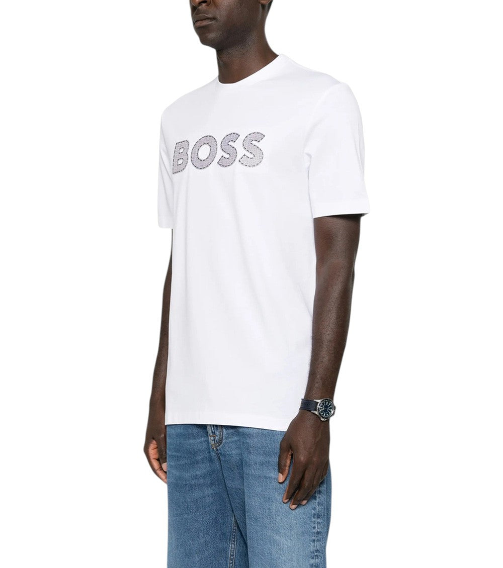 White Crew Neck Logo T-Shirt 2