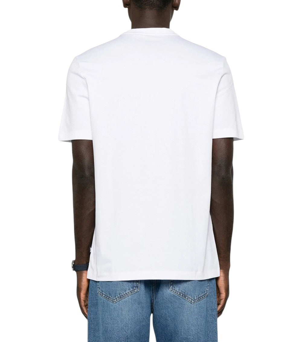White Crew Neck Logo T-Shirt 3
