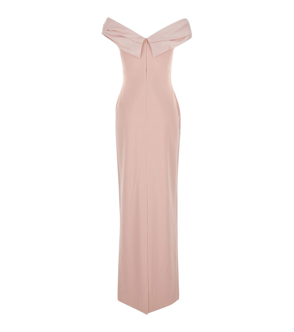 Pink Off Shoulder Maxi Dress 2