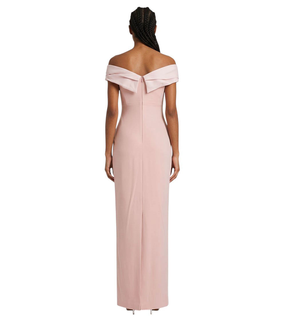 Pink Off Shoulder Maxi Dress 4