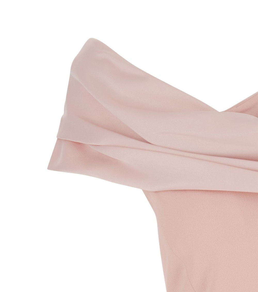 Pink Off Shoulder Maxi Dress 5