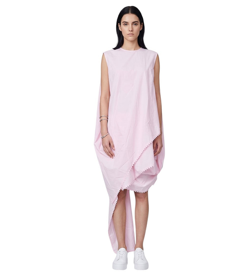 Light Pink Round Neck Mini Dress 3