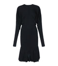 Black Round Neck Midi Dress 1