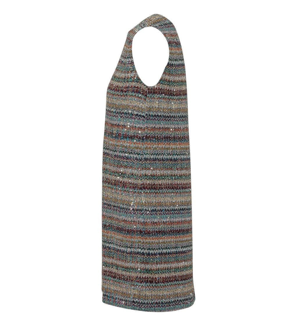 Multicolor Round Neck Mini Dress 5