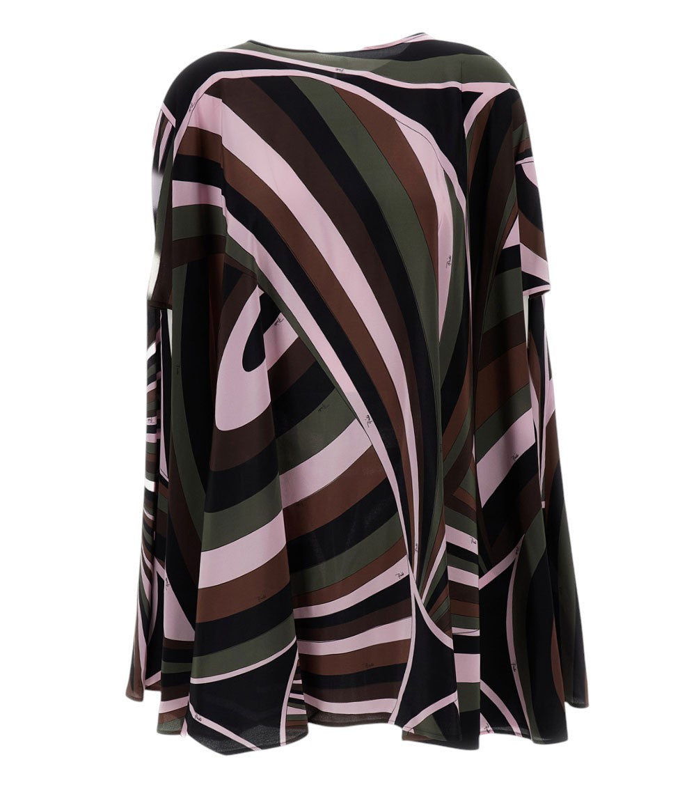 Multicolor Boat Neck Mini Dress 1