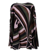 Multicolor Boat Neck Mini Dress 1