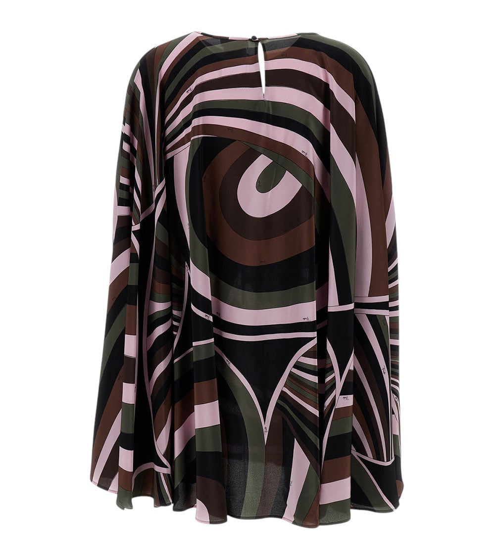 Multicolor Boat Neck Mini Dress 2