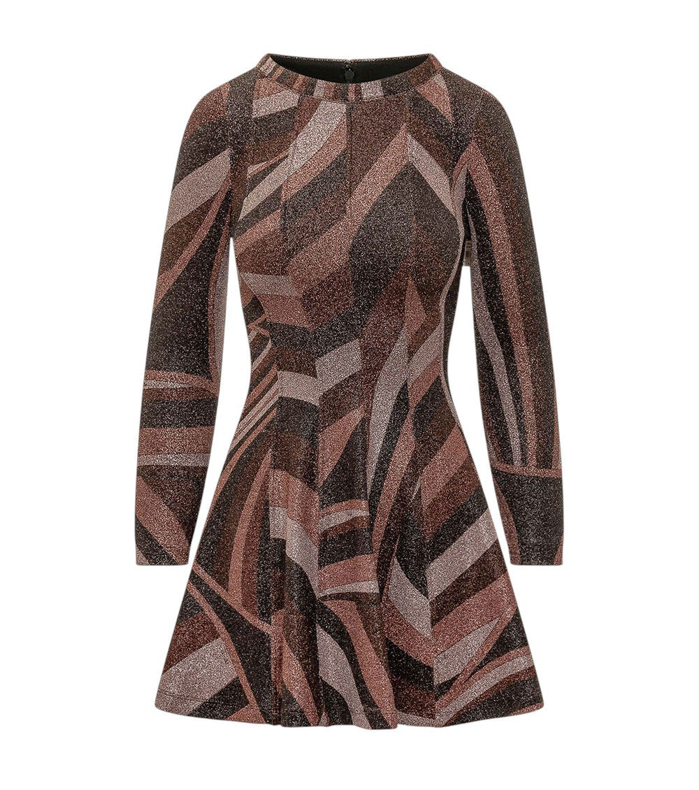 Multicolor Round Neck Mini Dress 1
