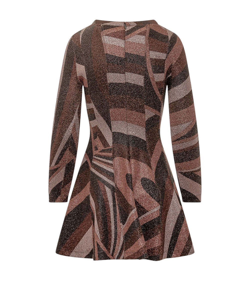 Multicolor Round Neck Mini Dress 2
