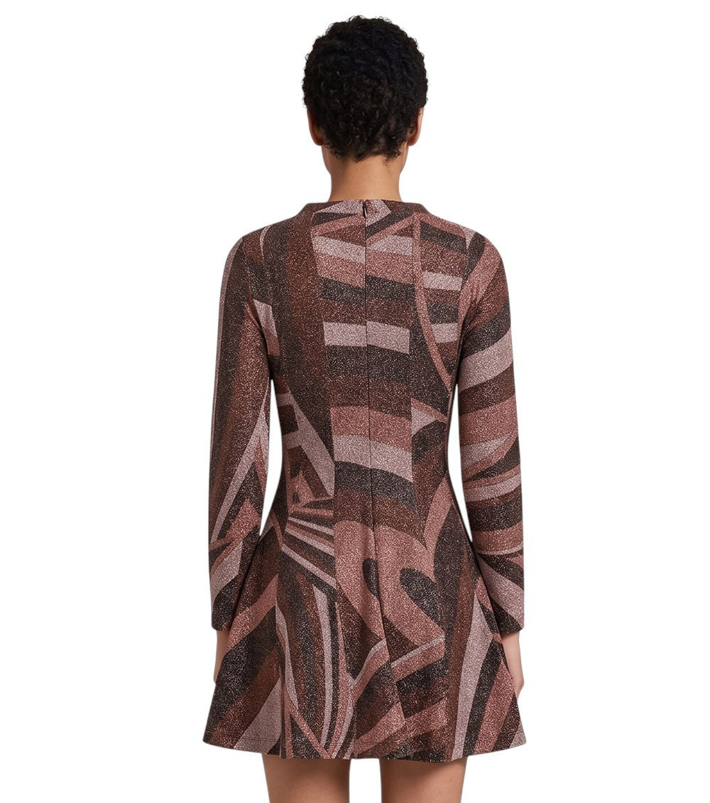 Multicolor Round Neck Mini Dress 4