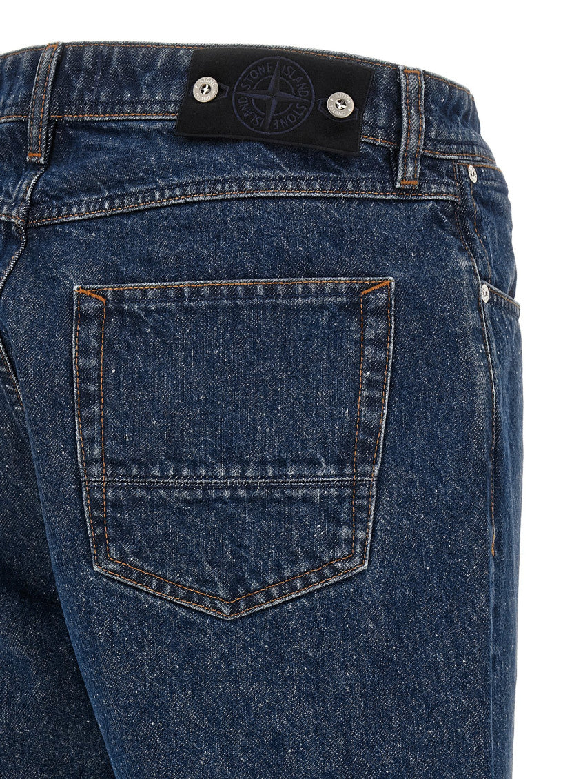 Blue Mid Rise Jeans 4