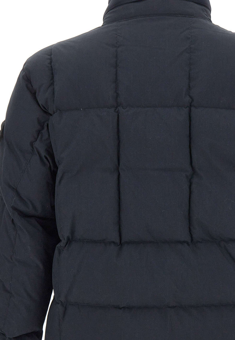 Dark Blue Quilted Down Jacket 4