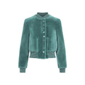 Turquoise Mock Collar Jacket 1