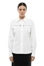 White Regular Solid Shirt 1