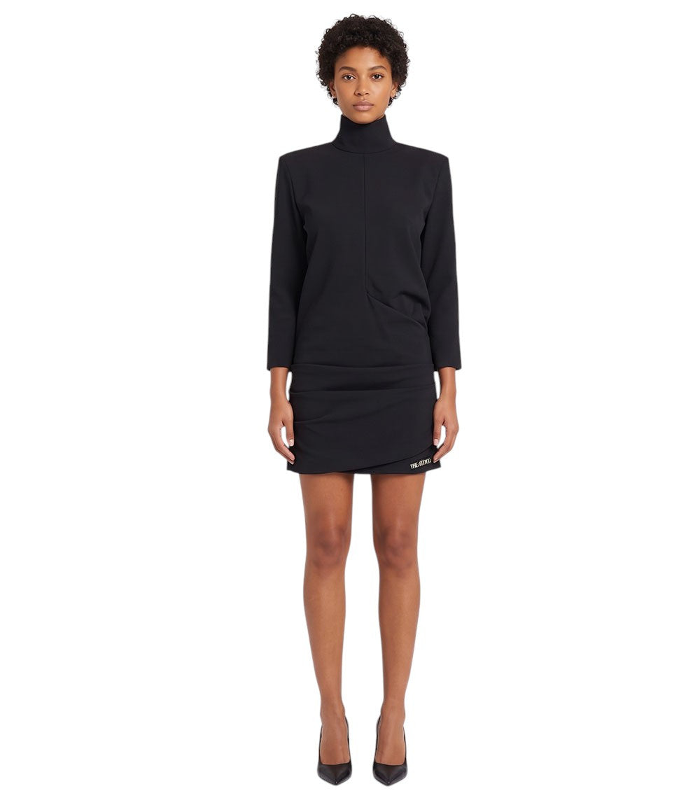 Black Turtle Neck Mini Dress 3
