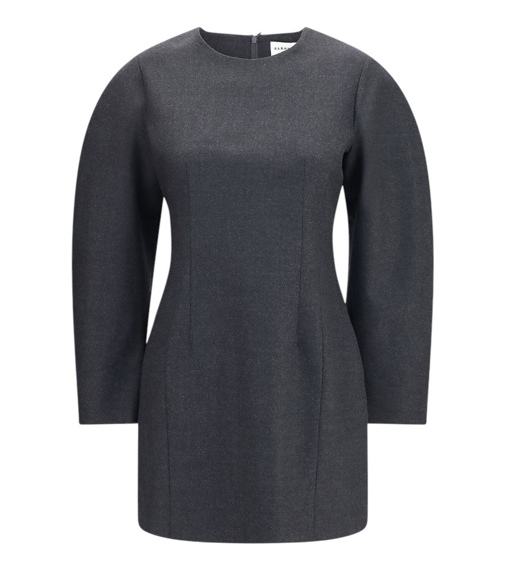 Grey Round Neck Mini Dress 1