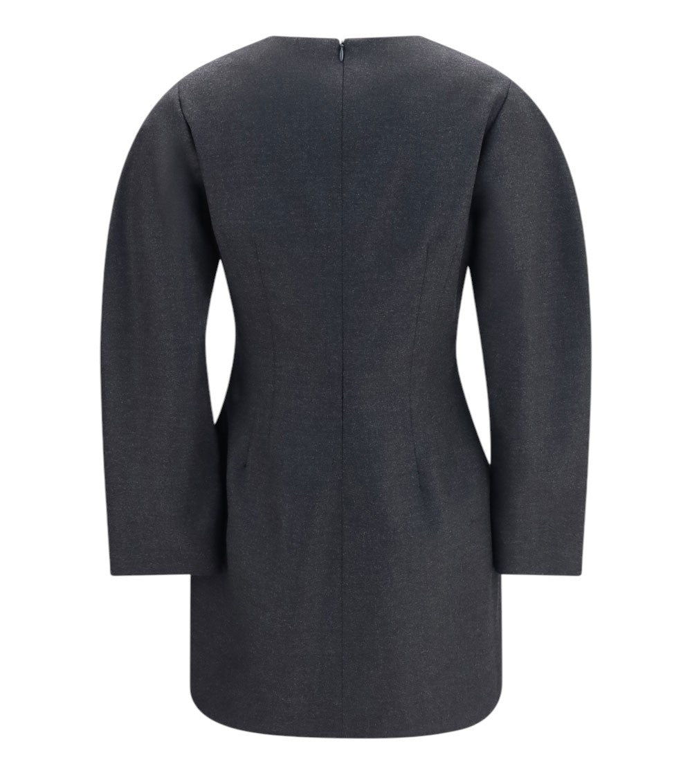 Grey Round Neck Mini Dress 2