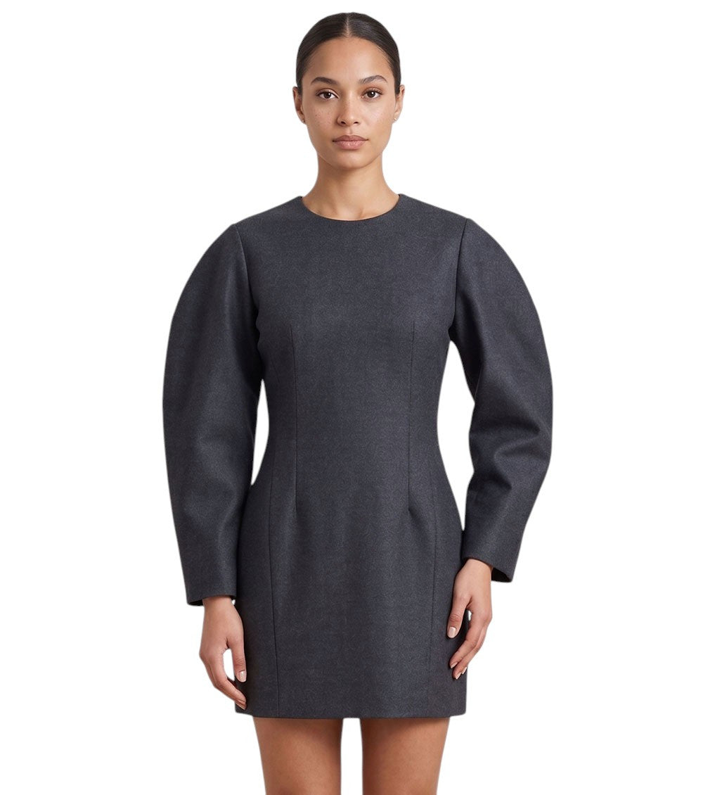 Grey Round Neck Mini Dress 3