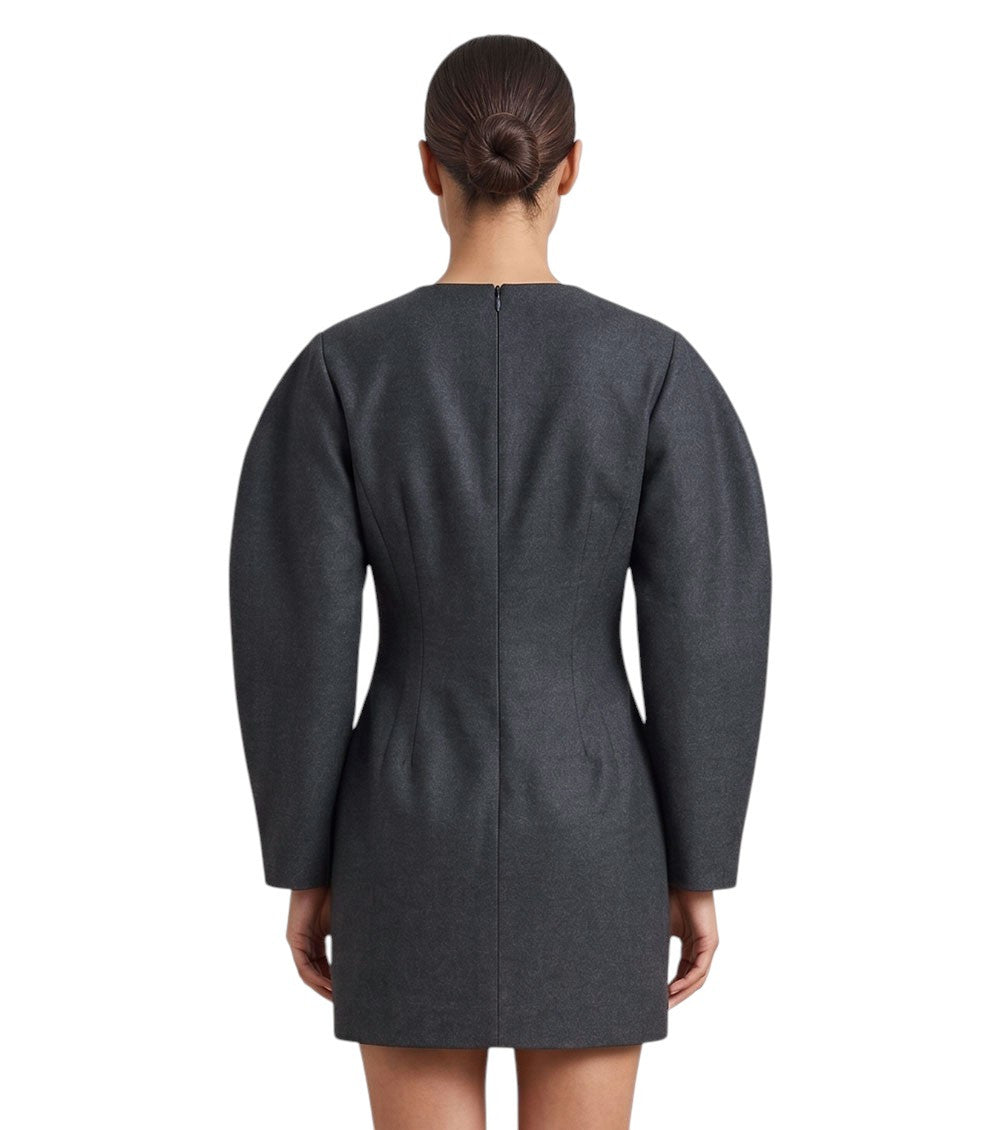 Grey Round Neck Mini Dress 4
