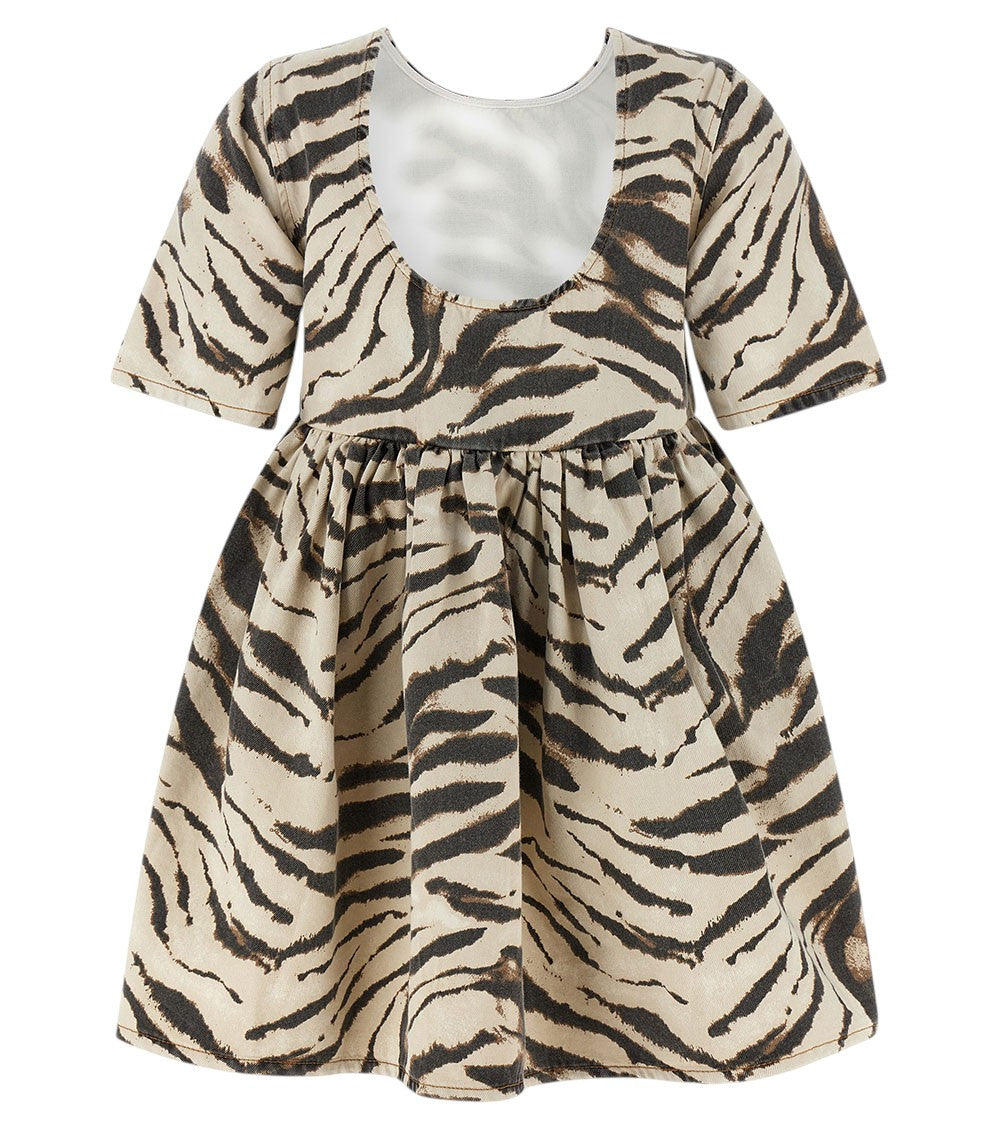 Multicolor Round Neck Mini Dress 2