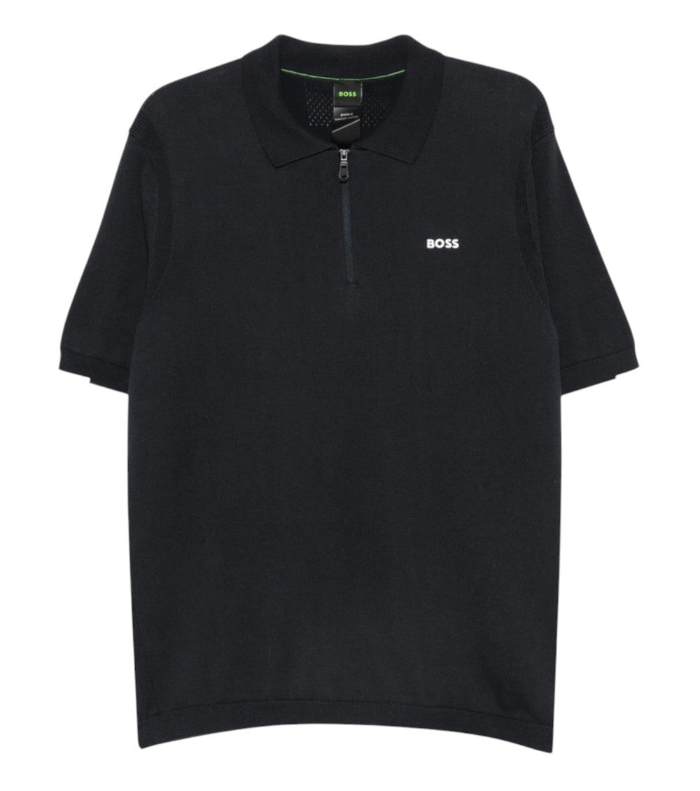 Dark Blue Shirt Collar Polo 1