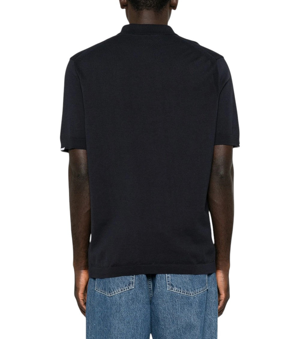 Dark Blue Shirt Collar Polo 3