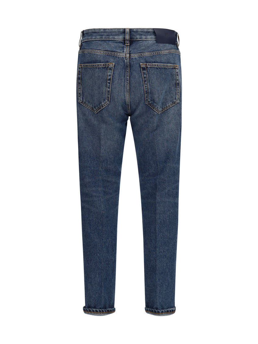 Blue Mid Rise Jeans 2