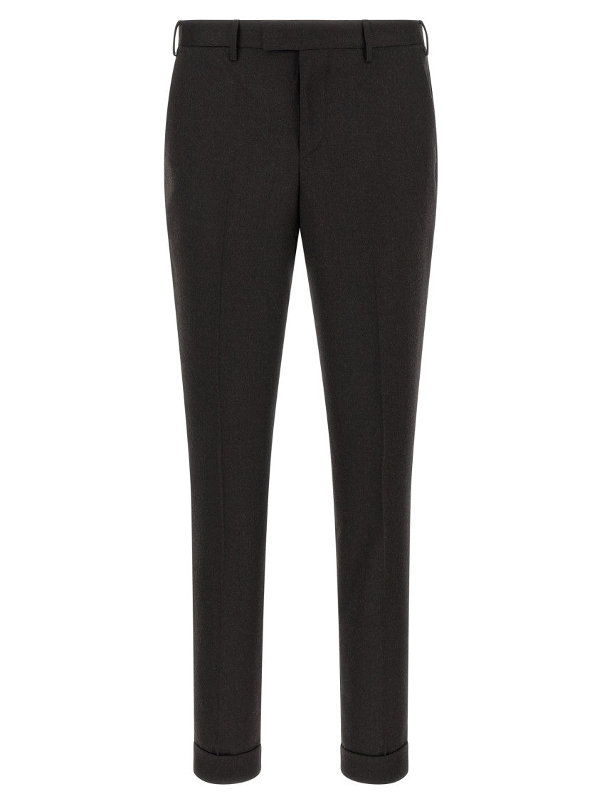 Black Flat Front Trousers 1