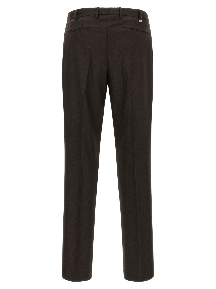 Dark Brown Pleated Trousers 2