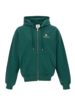 Green Logo Zip-Up Hoodie 1