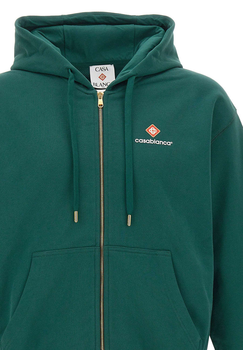 Green Logo Zip-Up Hoodie 4